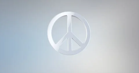 Peace White 3d Icon 스톡 동영상 67684391