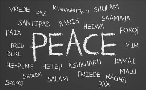 Peace word cloud Stock Illustration