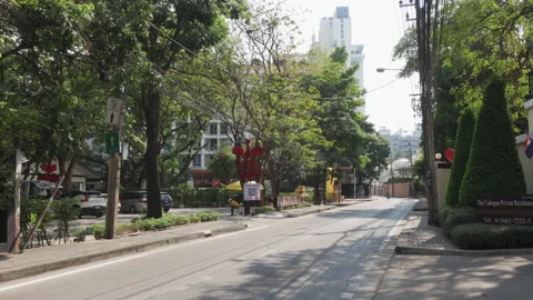Peaceful Area on Sukhumvit Road Stock Footage 148487552