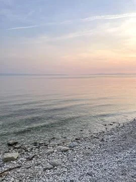 Peaceful Beach at Dusk Foto stock