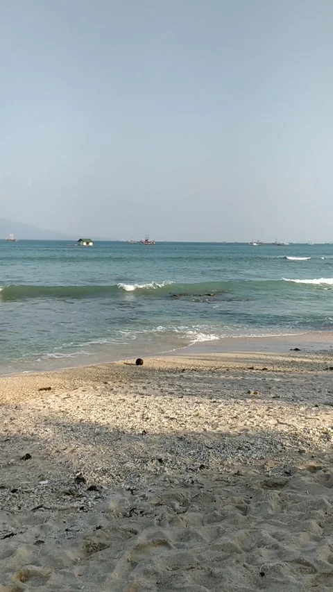 Peaceful beach waves Video stock 233391851