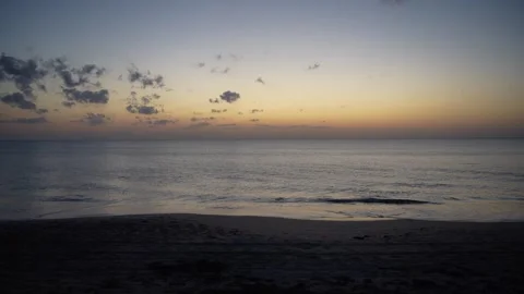 Peaceful beautiful sunrise in Ormond Beach, FL. USA Stock Footage 240112129