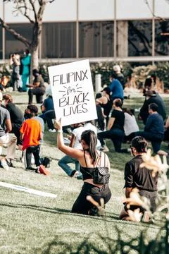 Peaceful BLM Protest Stock Photos