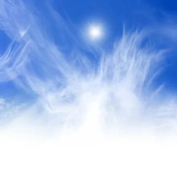 Peaceful blue sky Illustrazione stock