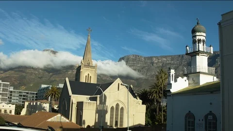 Peaceful co-existence of different cultures in Cape Town. Timelapse Stock Footage 120466771