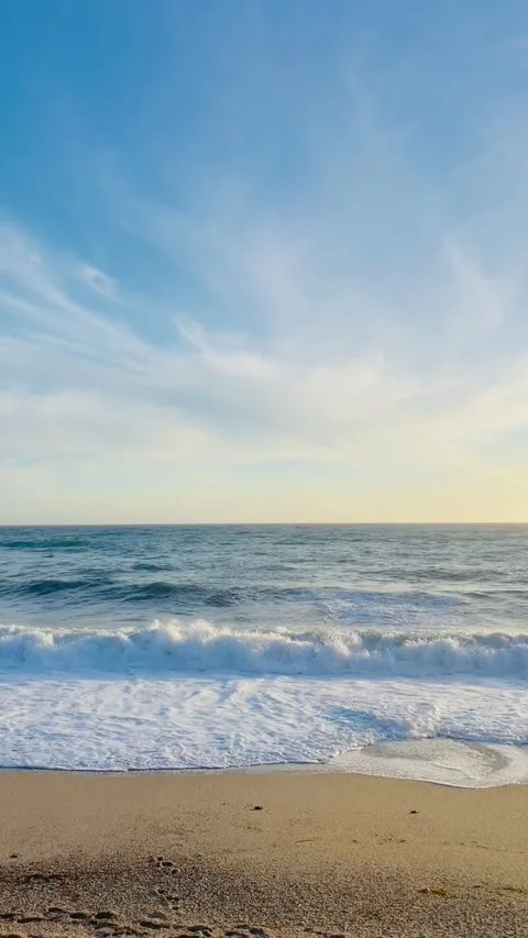 Peaceful Coastal View of Playa de la Fabriquilla in Cabo de Gata, Almería, Spain Stock Footage 308079197
