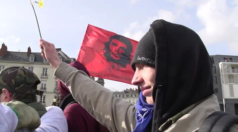 Peaceful demonstrators 7 Stock Footage 62508497