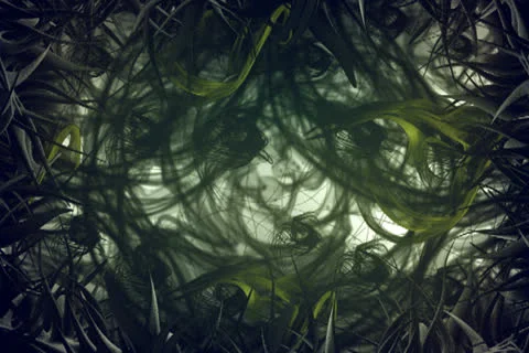 Peaceful Environment With Alien Creatures Stockbeeldmateriaal 25099556