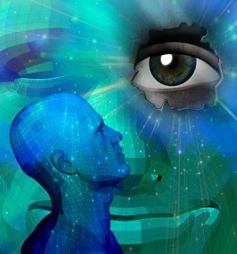 Peaceful face Stock Illustration