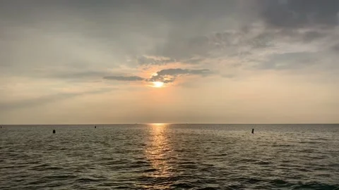 Peaceful Golden Evening at Lake Huron, Grand Bend ON Stock Footage 112268053