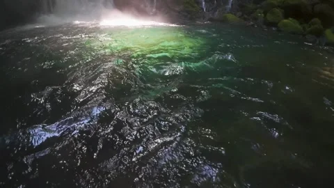 Peaceful Harmony of Water and Greenery in Japan Stock Footage 336862625
