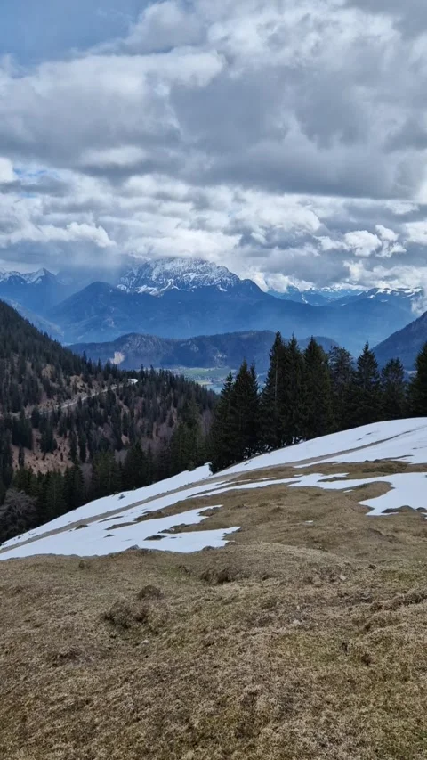 Peaceful High-Altitude Landscape with Clouds Video stock 312216204