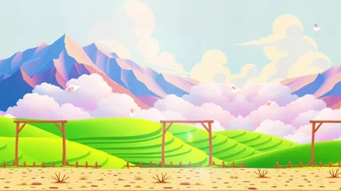 Peaceful Hill Landscape with Soft Sunset Glow Stock Footage 303813610