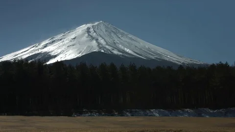 Peaceful image of mt Fuji Video stock 76302248