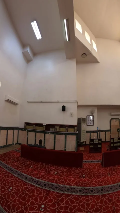 Peaceful Interior of Al-Ijabah Mosque Stock Footage 344041931