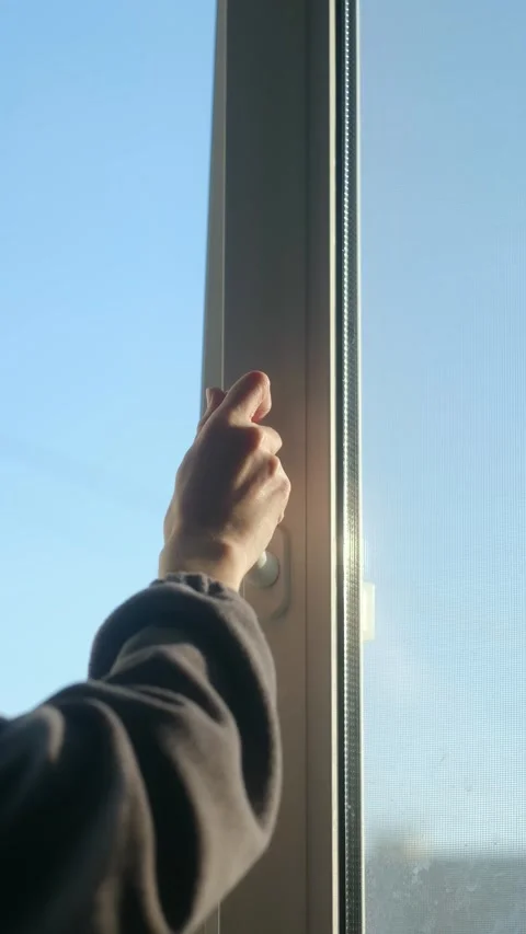 Peaceful interior with natural light and breezy atmosphere from open window Stock Footage 337548077