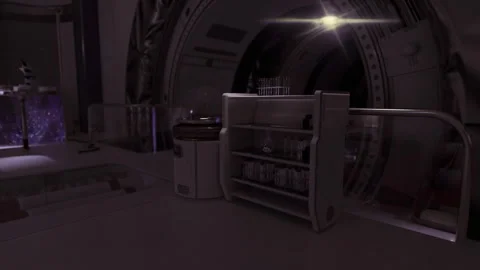 Peaceful laboratory environment with scientific instruments and shelves Stock Footage 342423384
