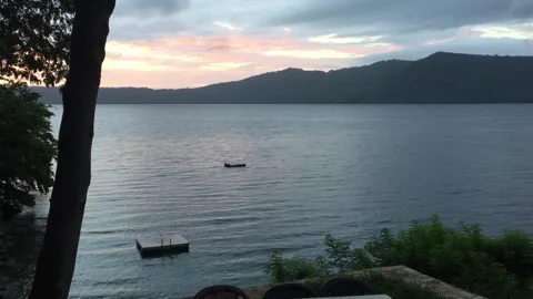 Peaceful Lagoon Dusk Stock Footage 249356422