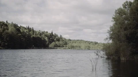 Peaceful lake Video stock 56143165