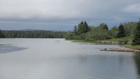 Peaceful Lake in Maine Stock Footage