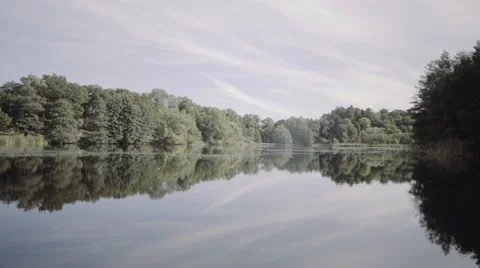 Peaceful lake pan Video stock 56143161