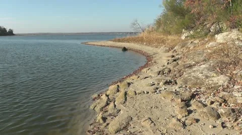 Peaceful Lakeshore Stock Footage 12732321