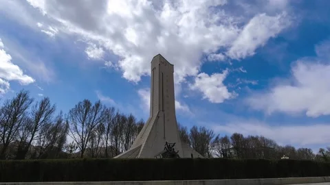 Peaceful Liberation Monument beneath clouds in Lhasa Tibet Stock Footage 345883176