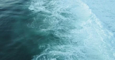 Peaceful marine landscape with waves breaking in the open sea Stock Footage 336544321