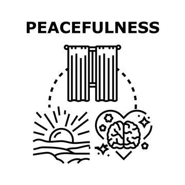 Peaceful mind concept finding comfort and tranquility at home Ilustración de archivo