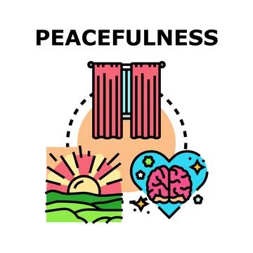 Peaceful mind concept finding comfort and tranquility at home Ilustración de archivo