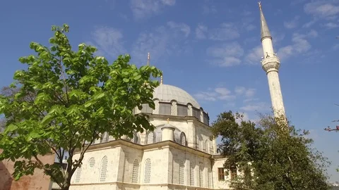 Peaceful Mosque with trees Stock Footage 95543049
