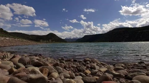 Peaceful Mountain Lake Stock Footage 50489669