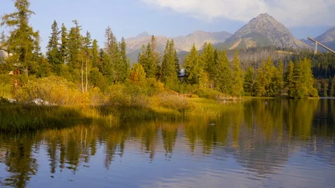 Peaceful mountain scene  Stock Footage 95893234