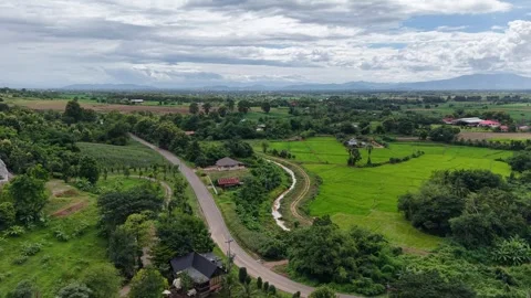 Peaceful Mountain View Before Rainfall Stock Footage 315877783