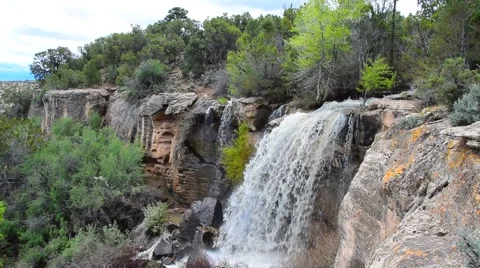 Peaceful Mountain Waterfall Stock Footage 50117087
