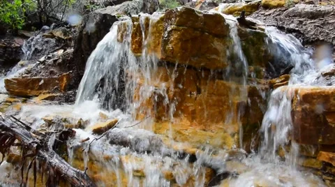 Peaceful Mountain Waterfall Stock Footage 50117088