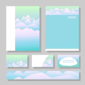 Peaceful mountains in winter Illustrazione stock