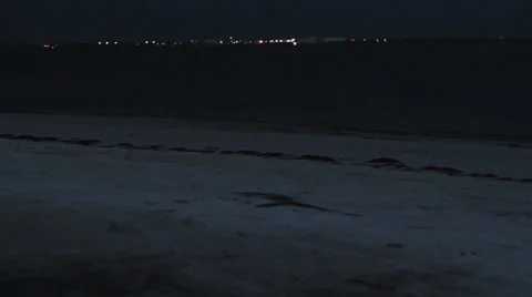 Peaceful night beach setting 스톡 동영상 27064254