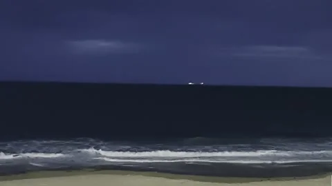 Peaceful night vibes at Beach Stock Footage 345044811