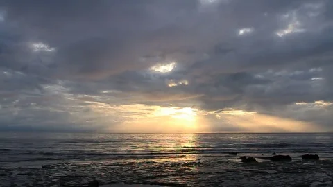 Peaceful Ocean Landscape Sunset  Vídeos de archivo 84840745