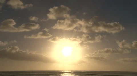 Peaceful Ocean Sun and Clouds Video stock 45808185