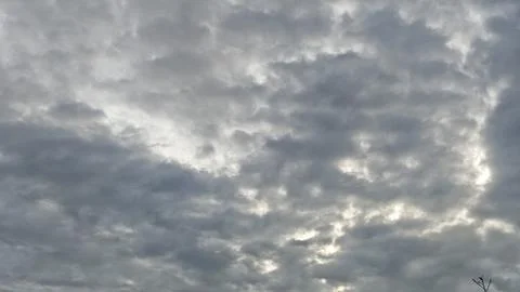 A Peaceful Overcast Sky with Soft Clouds Stock Photos