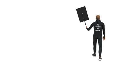 Peaceful protest - 3d render looped. Stock Footage 167545497