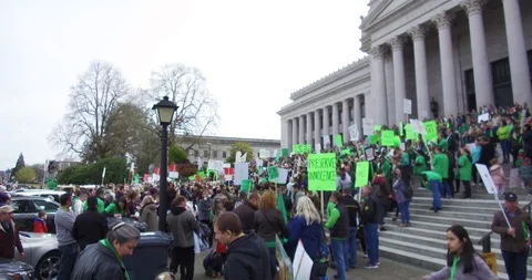 Peaceful Protest Stock Footage 106171574