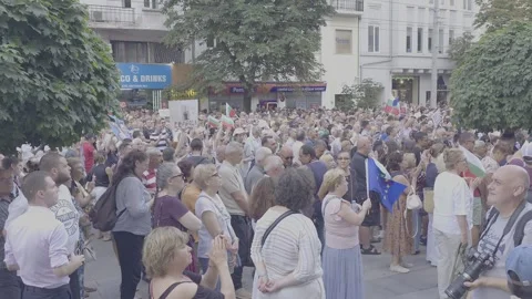 Peaceful protest of residents of Sofia Stock Footage 315364886