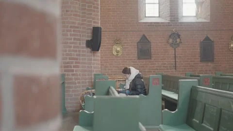 Peaceful Reflection in a Quiet Space Stock Footage 326225912