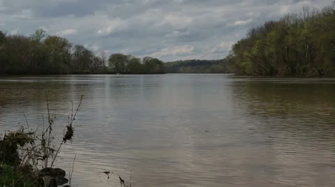 Peaceful river Stock Footage 22935338