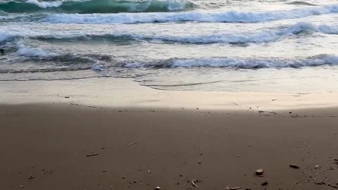 Peaceful sea waves Stock Footage 153998488