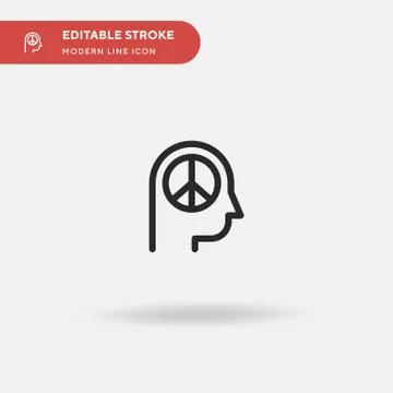 Peaceful Simple vector icon. Illustration symbol design template for web mobi Stock Illustration
