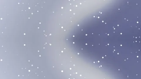 A peaceful snowfall scene with white dots against a blue gradient background. Stock Footage 328618862